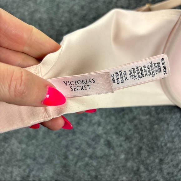 VICTORIA’S SECRET Women’s Perfect Coverage Underwire Bra Light Pink Size: 34DD - Picture 4 of 5